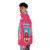 Magical girl in pink puffer jacket with space and bunny design - men side left