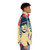 Pop art inspired puffer jacket with jazz music and performance theme - men side right