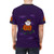 Pumpkin and ghost graphic t-shirt with stars on a purple background - men back