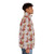 Quirky pizza puffer jacket with whimsical weenie graphics - men side right
