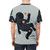 Minimalist design featuring planets, stars, and a space explorer on a high-quality AOP t-shirt. - men back