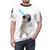A pug dog wearing a lightsaber graphic on a t-shirt - men front