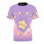Fashionable purple sky and cute star design on a high-quality t-shirt