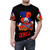 Colorful rebel flag graphic t-shirt with psychedelic animal print design - men front