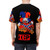 Colorful rebel flag graphic t-shirt with psychedelic animal print design - men back