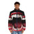 Vampire-inspired puffer jacket with abstract, colorful patterns - men front