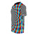 Psychedelic optical illusion t-shirt with a vibrant rainbow pattern design - men left