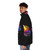 Vallejo California Retro Puffer Jacket with Sunset and Sailboat Design - men side left