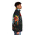 Elton John inspired puffer jacket with colourful feather details - men side right