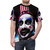 Captain Spaulding, a clown character from the horror movie, featured on a high-quality custom t-shirt design. - men front