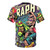 Vintage-style t-shirt featuring Raphael, one of the Teenage Mutant Ninja Turtles from the 1980s cartoon series - Back