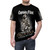 Black sails pirate captain graphic design on a white t-shirt - men front