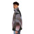 A puffer jacket featuring a cute and funny pog fish or poggers fish design - men side left