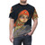 Enthusiastic superhero cartoon t-shirt with hand drawn comic book art - men front