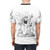 Retro caveman graphic design printed on a high-quality t-shirt - men back
