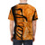Rugged outdoor adventure t-shirt with a canyon landscape design - men back