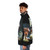 Nicolas Cage Et Photoshop Puffer Jacket featuring iconic pop culture imagery - men side left
