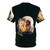 Cosmic bloom t-shirt featuring an astronaut in a field of flowers against a starry, intergalactic background - Back
