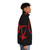 V for Vendetta vintage symbol puffer jacket featuring the iconic V mask design - men side right