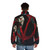 V for Vendetta puffer jacket featuring the iconic Guy Fawkes mask - men back