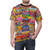 Colorful candy wrapper-inspired graphic printed on a t-shirt - men front