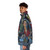 V Visitors No Text Puffer Jacket featuring retro sci-fi inspired design - men side left