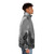 Playboi Carti black and white puffer jacket with opium logo - men side right