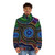 Platypus Playground Puffer Jacket with Aboriginal Art Inspired Design - men front