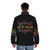 Retro 90s puffer jacket with mobb deep and utah saints inspired graphics - men back