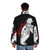 Elf rock band themed puffer jacket with guitar design - men back