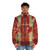 Platinum Jubilee Puffer Jacket with Union Jack Flag Pattern and Crown Design - men front