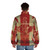 Platinum Jubilee Puffer Jacket with Union Jack Flag Pattern and Crown Design - men back