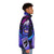 Ursula the Sea Witch puffer jacket with crystal ball and ocean motifs - men side right