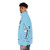Pizza wizard puffer jacket with cute magical blue and fantasy design - men side left