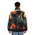 Surreal puffer jacket featuring Zdzislaw Beksinski's Untitled Horse Rider painting - men back