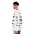 Pixel art Star Trek puffer jacket featuring phaser and starship designs - men side left