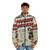 Classic 1940s inspired puffer jacket with vintage movie references - men front