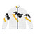 Pittsburgh Penguins logo puffer jacket with hockey player silhouette