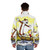 Calvin and Hobbes inspired puffer jacket featuring the iconic cartoon characters - men back