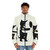 Colorful puffer jacket with a universal language design - men front