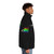 Pink Floyd 'The Dark Side of the Moon' Puffer Jacket with a colorful, rainbow-like design - men side right