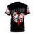 Metalcore inspired AOP t-shirt with skulls and hearts graphic design
