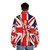 Punk-inspired Union Jack puffer jacket for cosplay or streetwear - men back