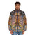 Pineal gland puffer jacket with visionary art design, symbolizing spiritual awakening and consciousness expansion - men front