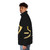 Puffer jacket featuring the Egyptian symbol of truth - men side left