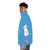 Unicorn fart puffer jacket with a whimsical cartoon design - men side left
