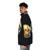 Puffer jacket featuring Egyptian mythology gods Anubis and Thoth - men side left