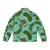 Pickleback patterned aqua puffer jacket with turquoise and green color scheme - Back