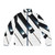 Piano Keys Puffer Jacket with Abstract and Creative Design