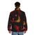 Hazbin Hotel inspired puffer jacket with The Radio Demon Alastor design - men back